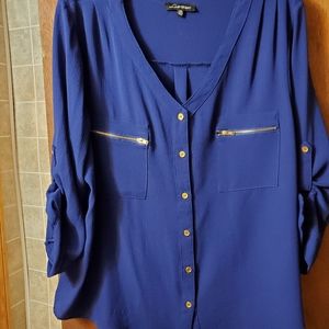 Love University 2XL dress button down 3/4 sleeve